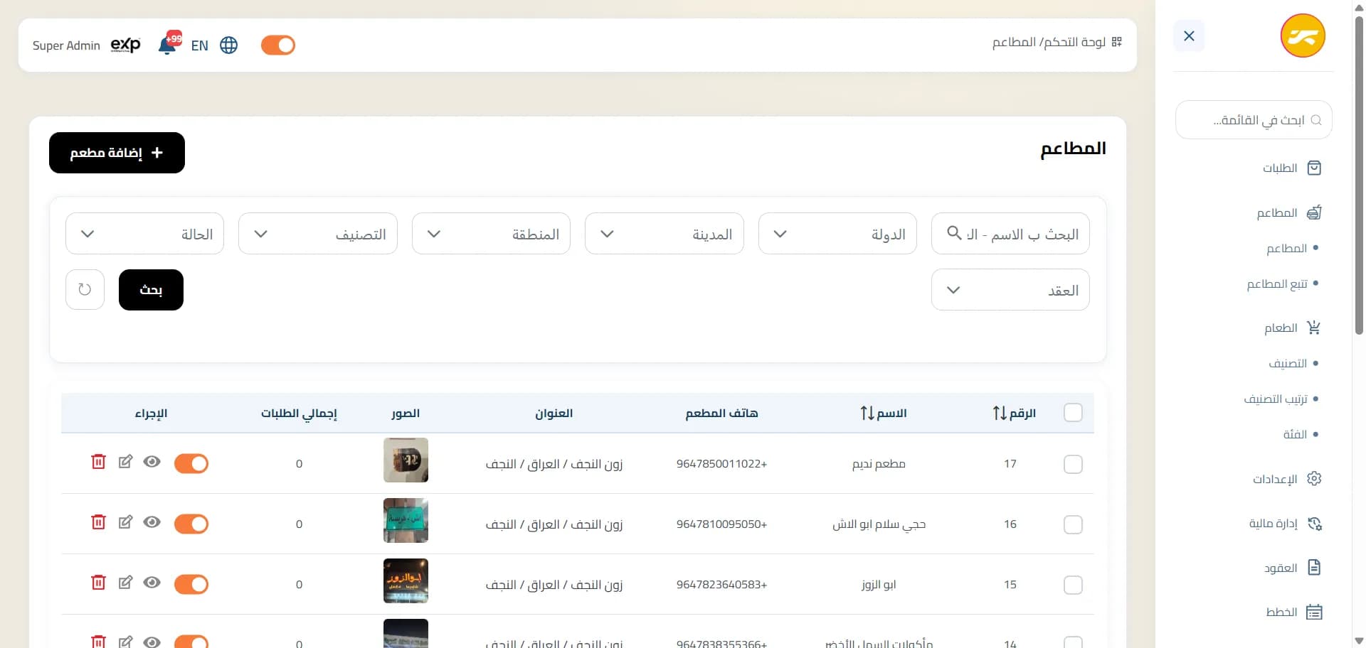 لوحة تحكم زادو dashboard 3